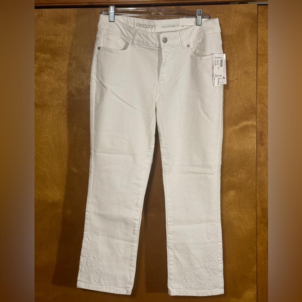 White crop jeans from Dress Barn